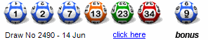 Draw: 2490 - 1,2,7,13,23,34, bonus 9