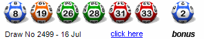 Draw: 2499 - 8,19,26,28,31,33, bonus 2