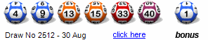 Draw: 2512 - 4,9,13,15,33,40, bonus 1