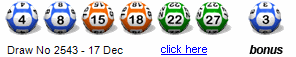 Draw: 2543 - 4,8,15,18,22,27, bonus 3
